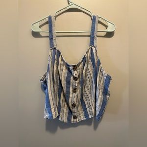 Torrid striped cropped tank top